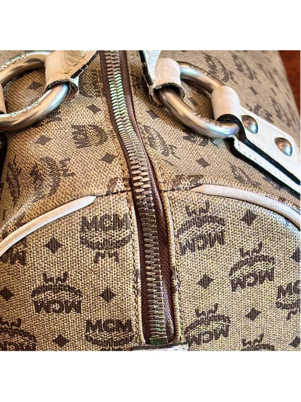 MCM boston leather